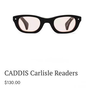 Caddis the Carlisle reading glasses 2.5 black $110 EUC